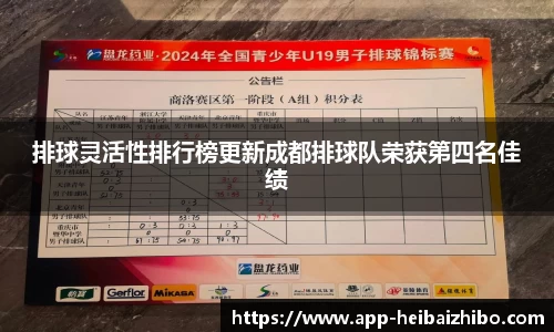 排球灵活性排行榜更新成都排球队荣获第四名佳绩